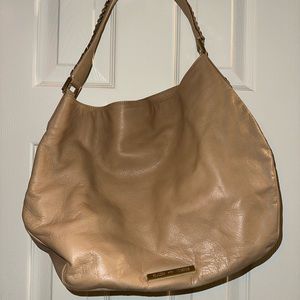 Elaine Turner Tan Leather Hobo Shoulder Bag